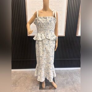 ANTONIO MELANI Blue and White Floral dress